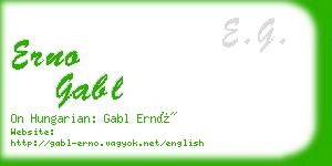 erno gabl business card